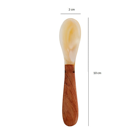 Caviar spoon - wood + mother-of-pearl